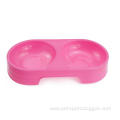 plastic pet double bowl dog feeder pet accessories